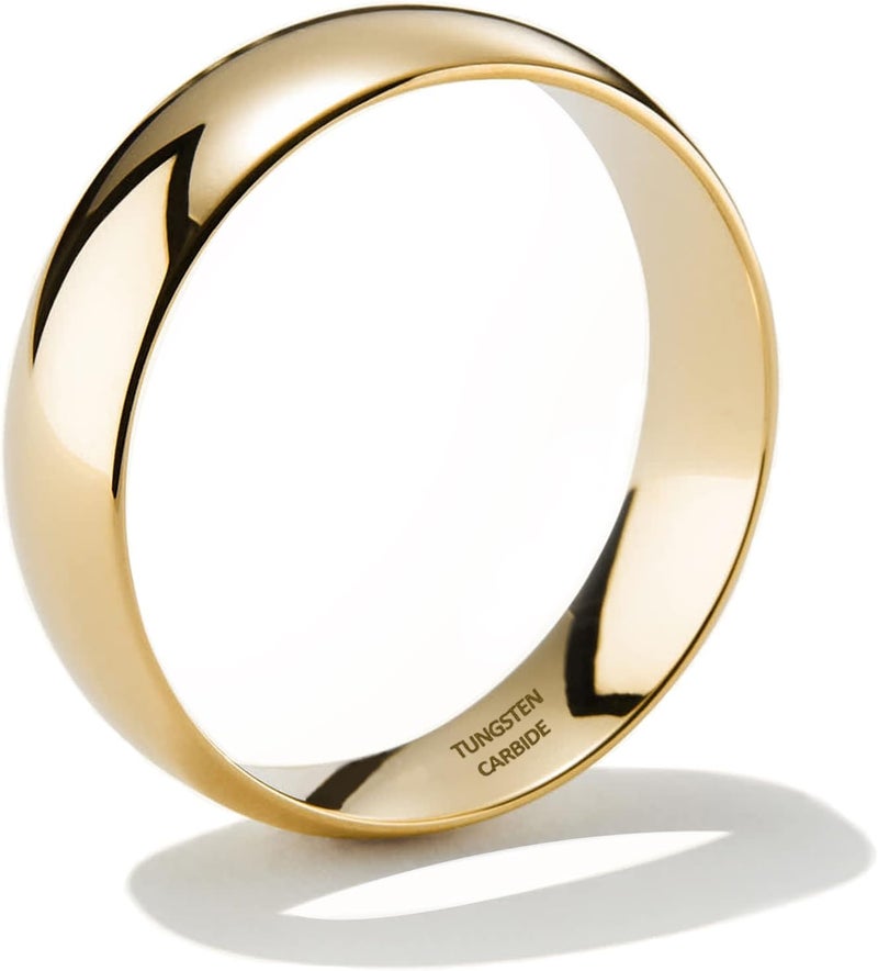 NOKMIT 2mm 4mm 6mm Gold Wedding Bands for Women Men Dainty Gold Silver Tungsten Cigar Band Rings Thumb Pinky Ring High Polish Non Tarnish Comfort Fit Size 4-12 - Image 1